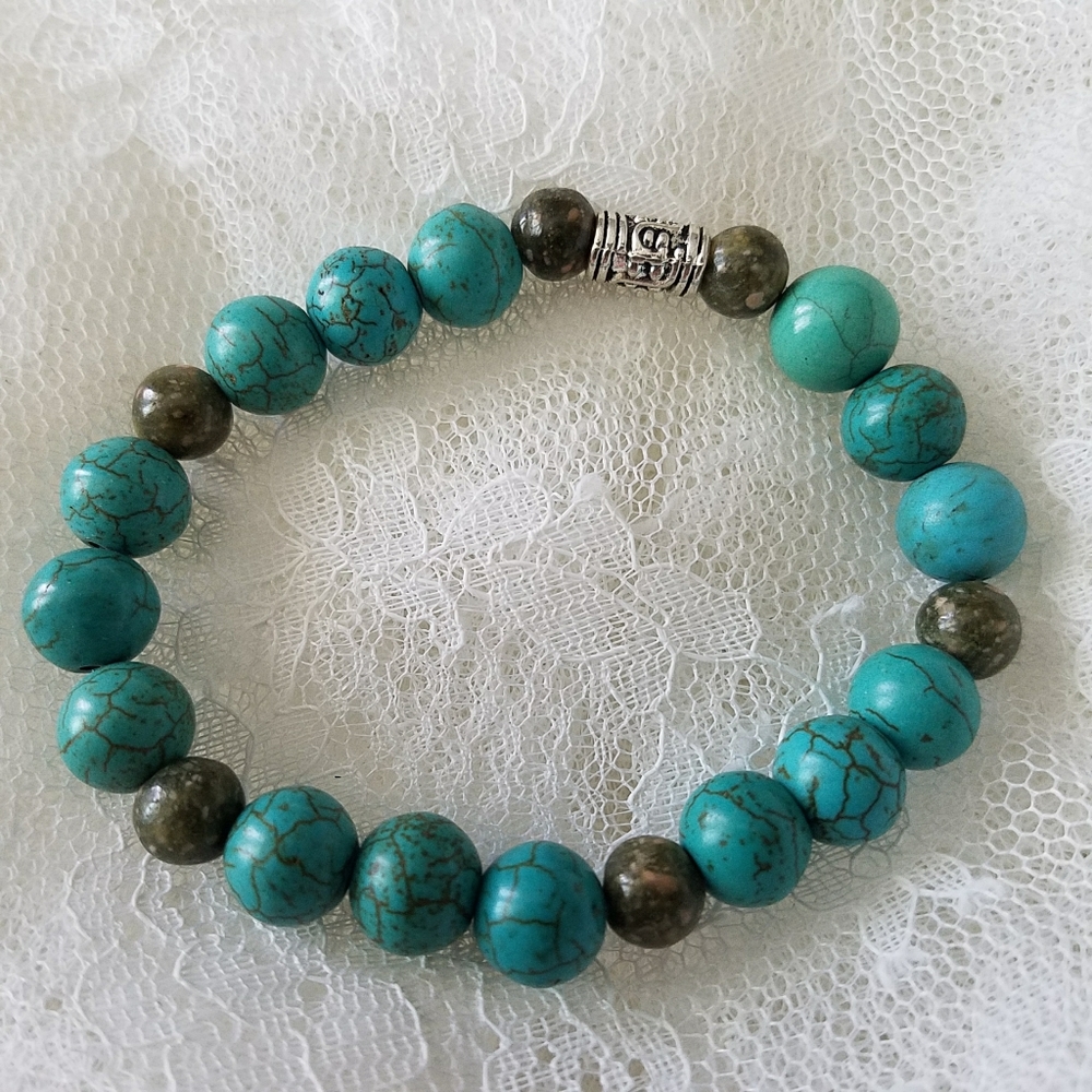 Natural Green Turquoise Stone Bracelet